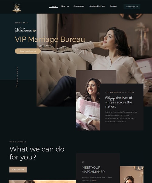 vip marriage bureau website
