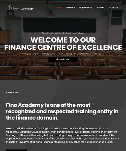 Fino Academy | It's all about your Future. WELCOME TO OUR FINANCE CENTRE OF EXCELLENCE.
